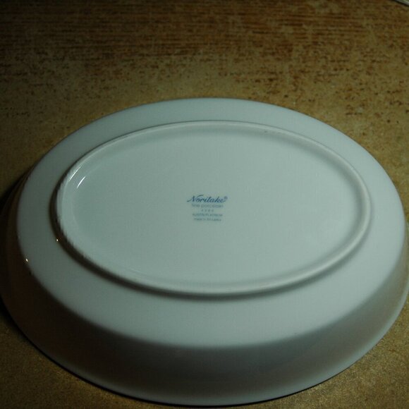 Noritake Platinum 4360 Contemporary Fine Porcelain China Oval Serving Bowl - Picture 3 of 6